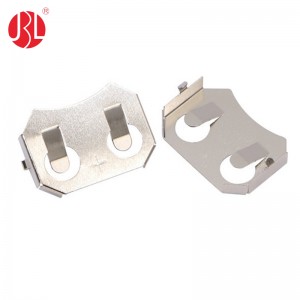 CR2032-6-NI battery button battery holder, plug box Metal Coin cell retainer Leaf Battery Spring Contact