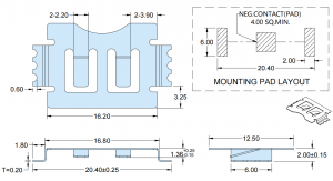 CR1616-2 battery button battery holder, plug box Metal Coin cell retainer Leaf Battery Spring Contact