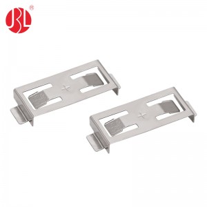 CR2032-2-NI battery button battery holder, plug box Metal Coin cell retainer Leaf Battery Spring Contact