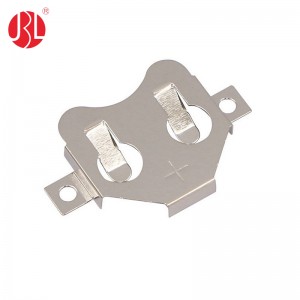 CR2032-3-NI battery button battery holder, plug box Metal Coin cell retainer Leaf Battery Spring Contact