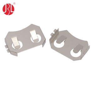 CR2032-5-NI battery button battery holder, plug box Metal Coin cell retainer Leaf Battery Spring Contact