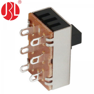 SS-23E26 vertical through hole 2P3T slide switch