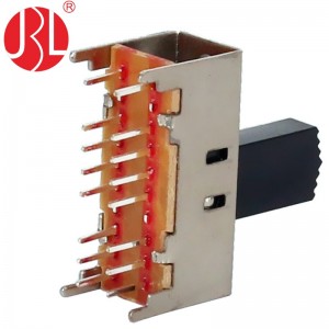 SS-43D01 vertical through hole 4P3T slide switch