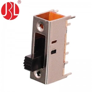 Slide switch SS-23H02 DP3T through hole vertical panel mount DIP type 02