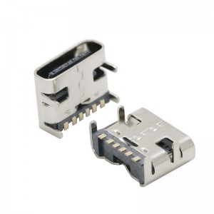 USB-20C-F-06 USB 2.0 Type C Jack 6PIN SMT THT