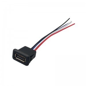 USB-A-SA01-F panel mount usb type a 2.0 connector with wire lead USB A Data cable